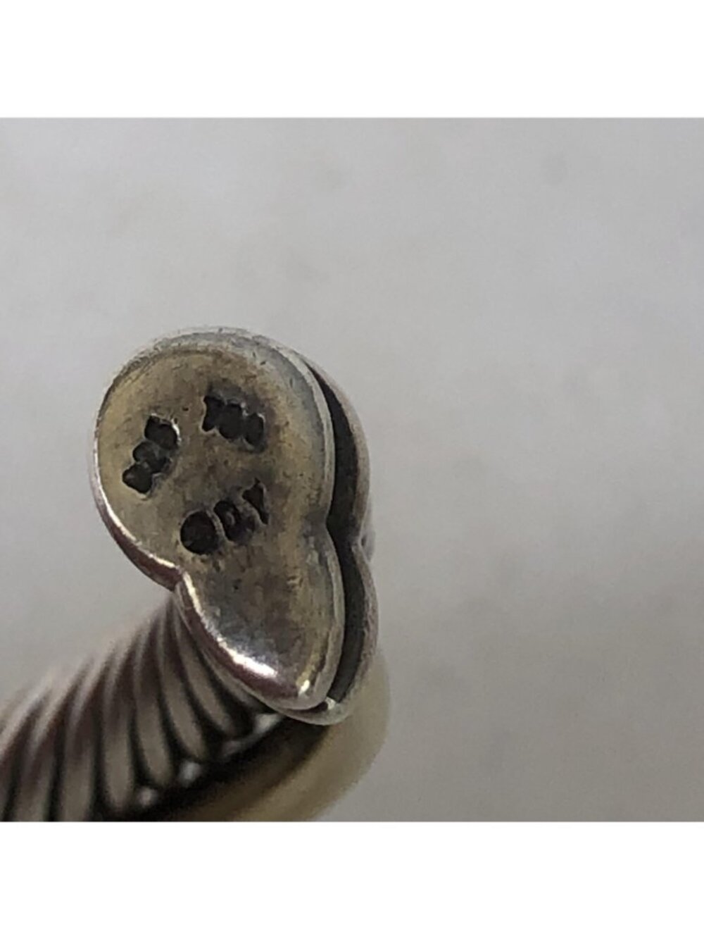 David Yurman Sterling Silver 925 Cuff Bracelet Two Tone Cable Jewelry Modern - Picture 7 of 16
